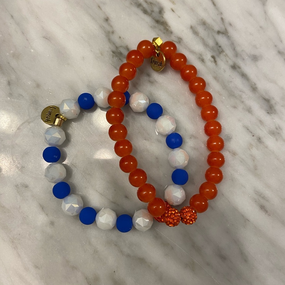 NWT Pretty Orange and Blue Bracelets